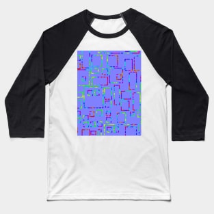 Rainbow Blocks on Blue Violet 5748 Baseball T-Shirt